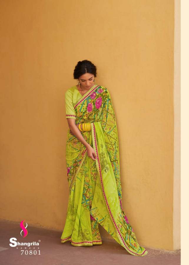 Shangrila Inox 16 Casual Daily Wear Printed Georgette Saree Collection